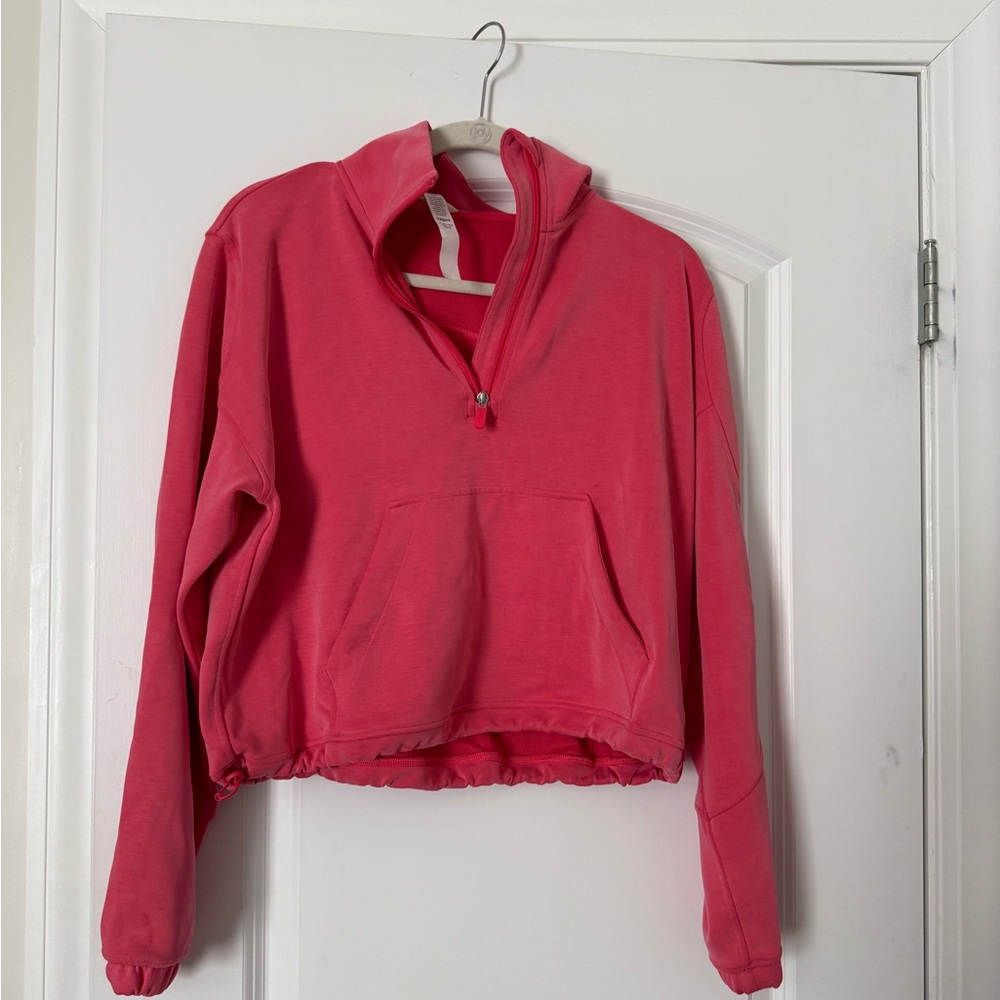 Lululemon softstreme Women's Pink Quarter-Zip Pullover Sweatshirt